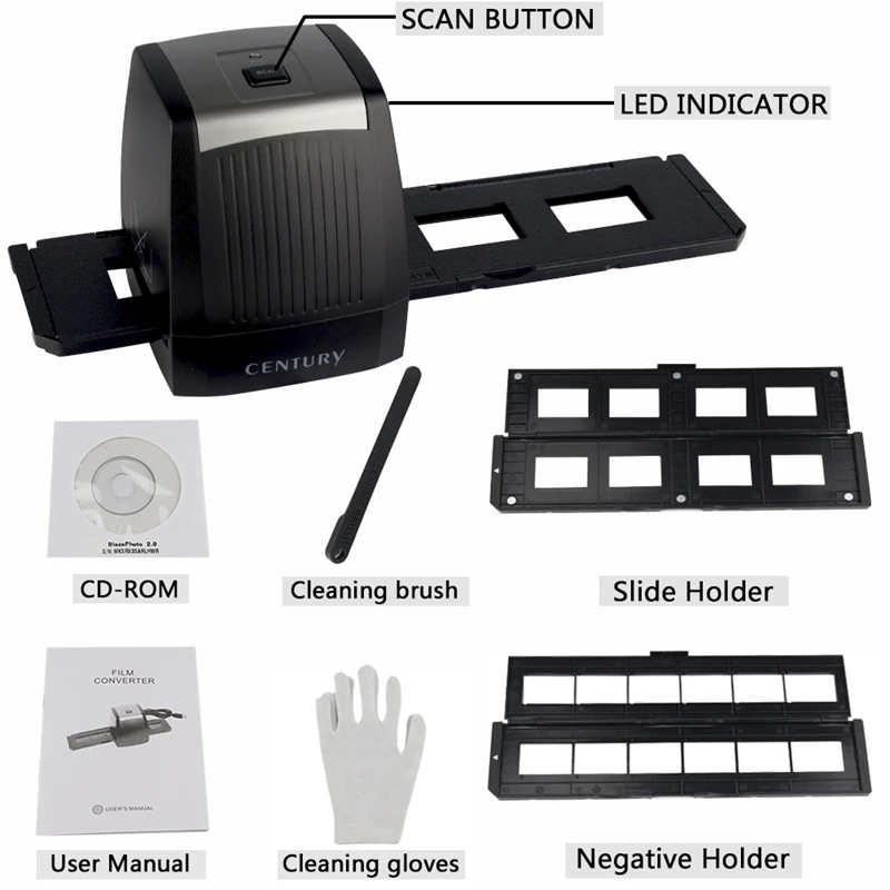 5 мега Пиксели USB 135 Отрицательный Photo Scanner 35 мм Плёнки сканер слайд Портативный