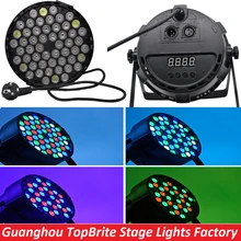 2016 Hot Sales Led Par Can 54X3W RGBW Led Par Light Strobe DMX Controller Party Dj Disco Bar Strobe Dimming Effect Projector