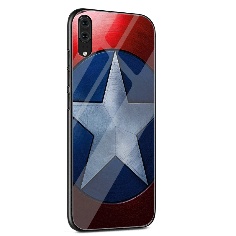 Стеклянный чехол для телефона герой Marvel Капитан Америка Классические имиджевые картины для huawei P20 P10 Y6 7A Y9 Honor 8X9 10 Pro Lite чехол