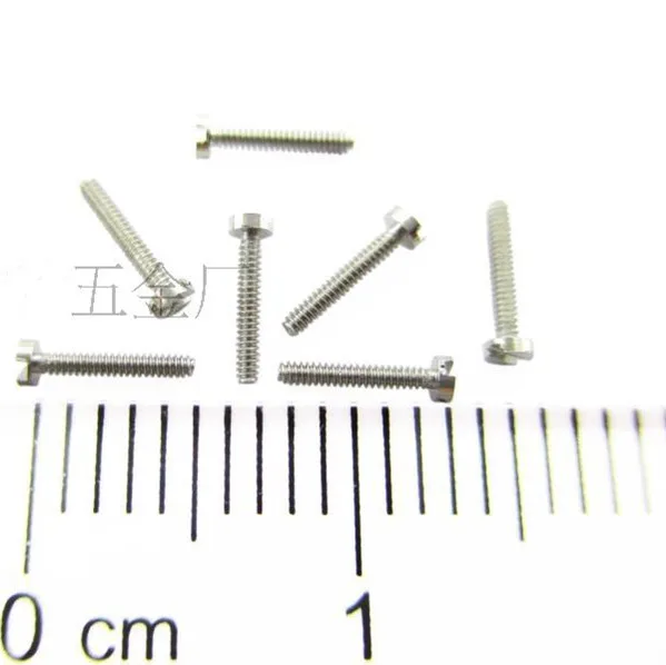 

50pcs/lot M0.8-0.2*5 M0.8*5 Stainless steel 303 Cheese head slotted machine screw M0.8