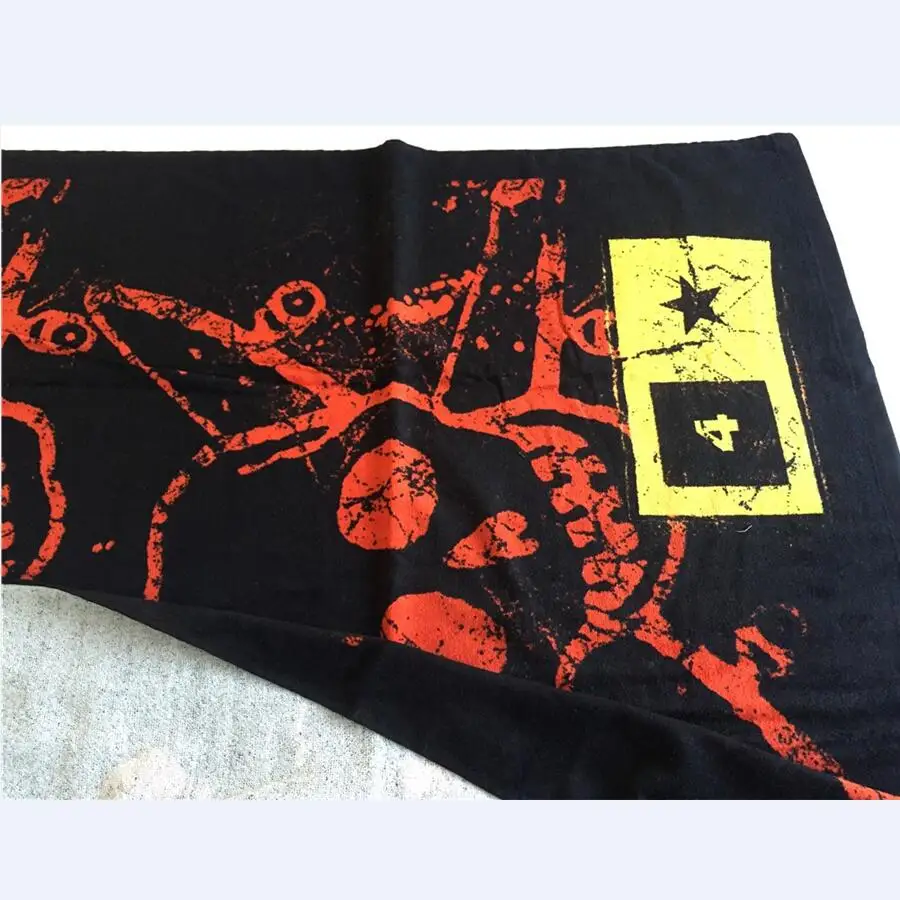 لوح التزلج أبيض وأسود لا تفعل ذلك حمام المناشف 154 سنتيمتر x 76 سنتيمتر الشاطئ ملابس السباحة القطن الاستحمام المناشف