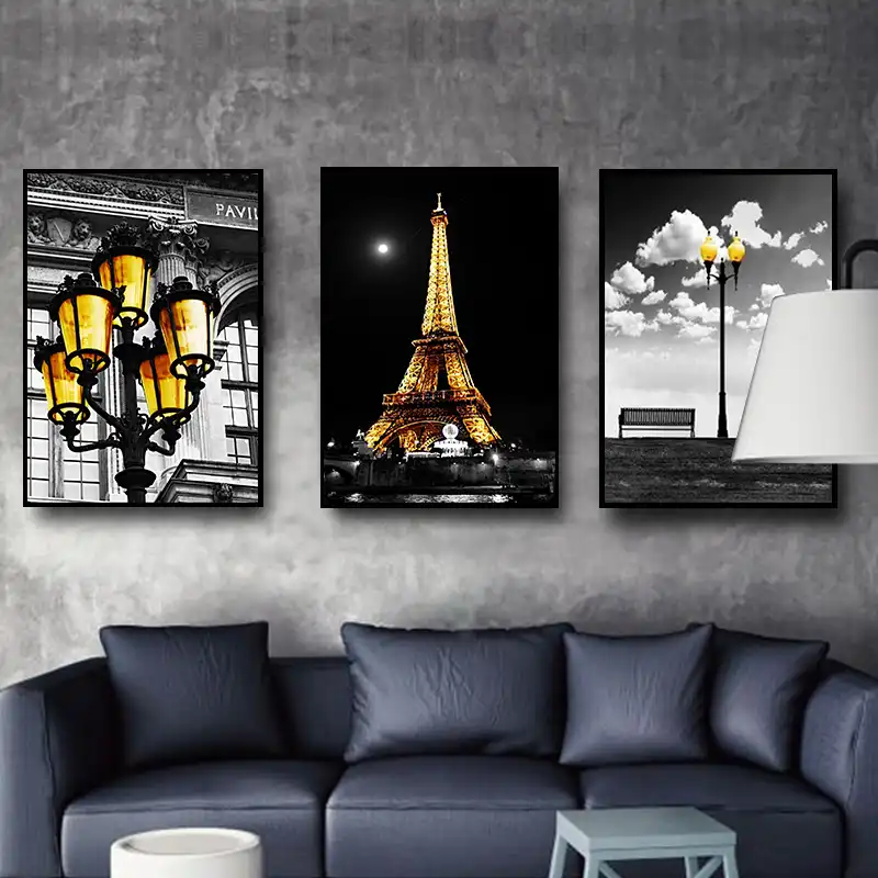 City Night Landscape Home Decor Painting Nordic Simple Canvas