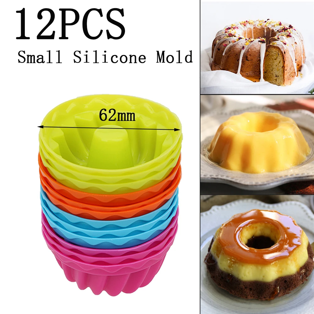 Details about   Mix Colors Cake Mold Mini Muffin Cup Brand 12Pcs Baking Silicone DIY Cupcake BT 