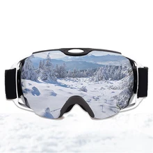 Профессиональные лыжные очки двухслойные UV400 Анти-туман большая Лыжная маска очки для катания на лыжах мужские и женские зимние сноуборд очки