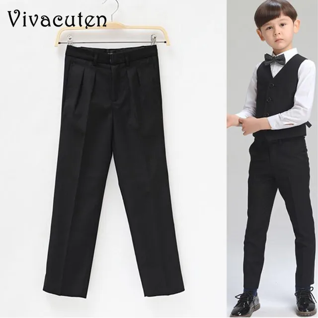 Boys Ceremonial Pants Children Kids Formal Trousers Gentle Boys Pants for Wedding Fashion Big