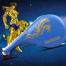 Для взрослых детей синий тхэквондо двойной Kick Pad Target PU кожа карате Кикбоксинг ММА Профессиональная ручная цель
