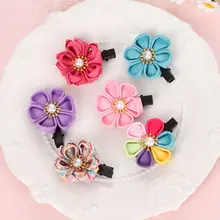 Случайный цвет! 6 шт./компл. Вишневый цветок Детские заколки для девочек Мультяшные зажимы для волос заколка головной убор Инструменты для укладки аксессуары