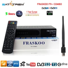Satxtrem F9 Plus DVB S2 DVB T2 Tuner H.265 Digital Terrestrial Satellite Receiver With Cccam Cline For 1 Year Spain Portugal 