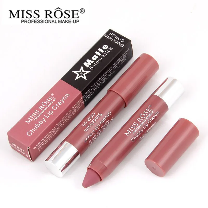 

MISS ROSE nude batom matte lipstick Waterproof Long-lasting Lip Stick batom matte Crayon korean cosmetics sexy red makeup