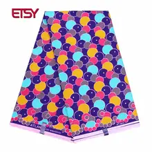 Полиэстер воск печатает ткань Анкара Африка воск печать ткань воск высокого качества 6 ярдов Африка ткань для вечерние платья FP6107