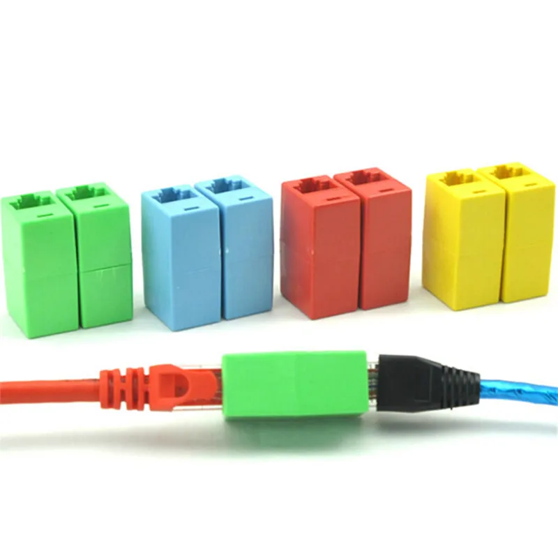 

5PCS RJ45 CAT 5 5E 6 6a Extender Plug Network Cable Connector Network Ethernet Dual Straight Head Lan Cable Joiner Coupler