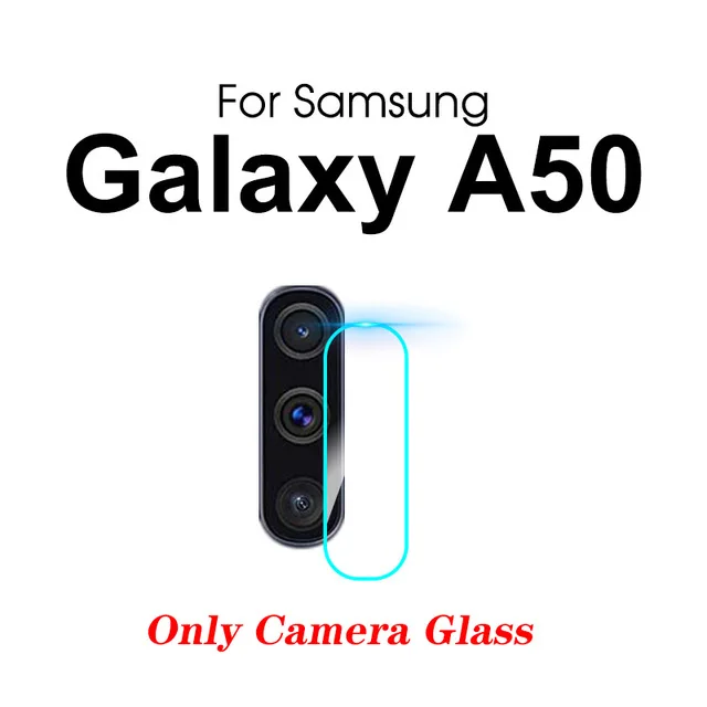 2 в 1 для samsung Galaxy A50 пленка для объектива камеры и 9D Защитная пленка для экрана из закаленного стекла для Galaxy SM A50 A505F - Цвет: Only Camera glass