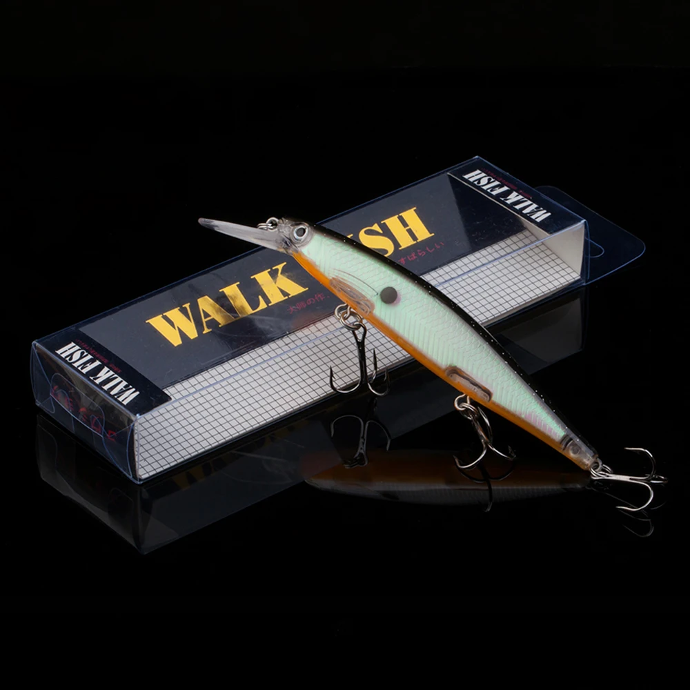 

WALK FISH 1PCS Hot Modal Minnow Fishing Lure 125mm 12.7g Hard Bait Professional Wobblers Fishing Bass Pike Pesca Bait