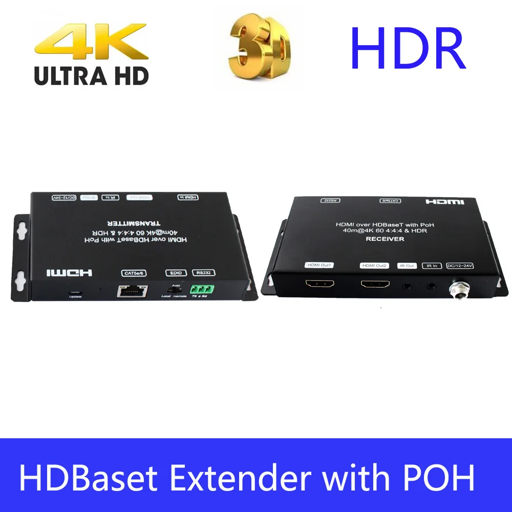 PUZHIJIE удлинитель HDBaset поддерживает HDMI 2 0 18 Гбит/с 4K 3D ИК RS232 через HDBaseT 70 м при 1080P 40 POC