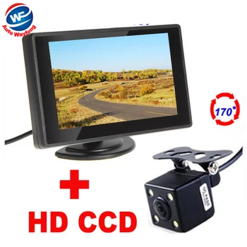 

Auto Parking Assistance System 4LED Car Rearview Camera+4.3" TFT LCD Monitor 2 in 1 HD 170 Angle car backup camera Car Monitor