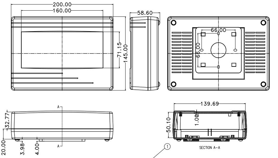 plastic box enclosure electronics junction housing abs plastic instrument enclosure project enclosure housing case szomk diy enclosure (5).jpg