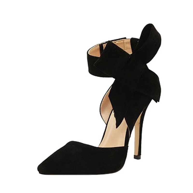 New Women Pumps Comfort Women Shoes Bow High Heels Casual Ladies Shoes Women Sandals Pointed Woman Heels Stiletto Plus Size 43