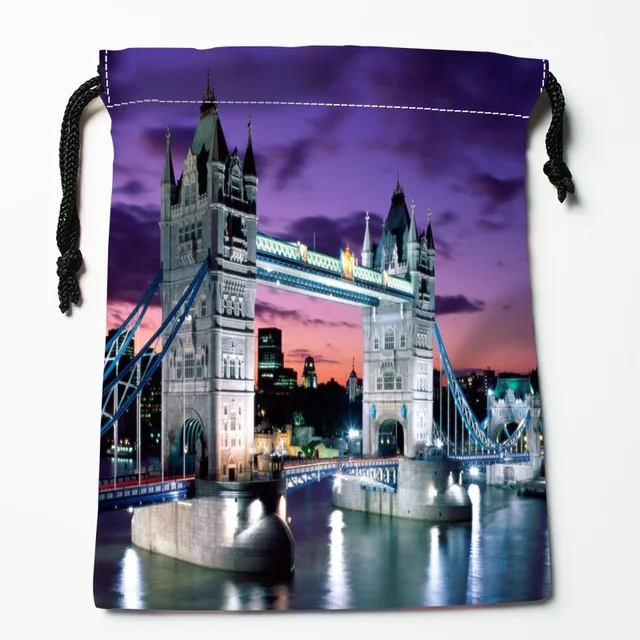 Best London Tower Bridge Drawstring Bags Custom Storage Printed Receive