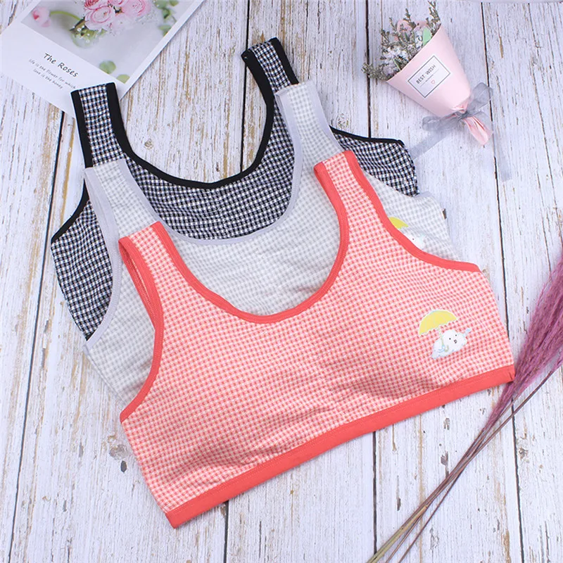 Girls cotton bra 2019 summer new Kids Girls Underwear Bra Vest Children Underclothes Sport Undies Clothes modis #4M08 (25)