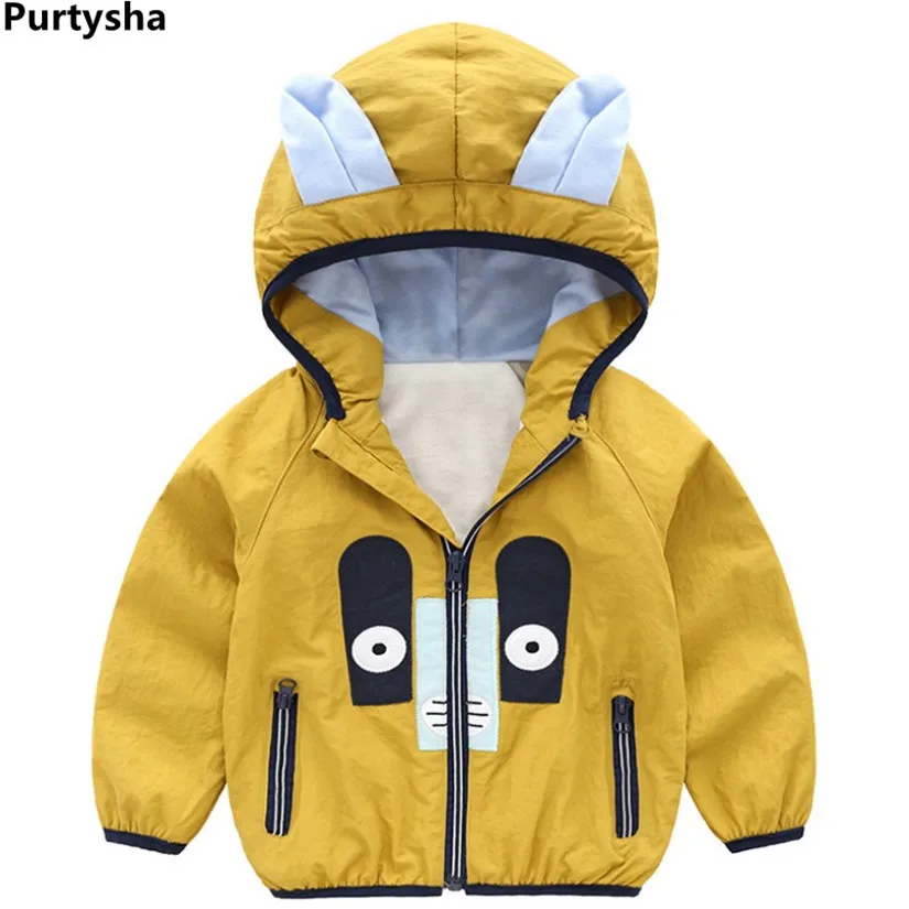 Детская куртка для мальчиков осень 2018 новая модная одежда с капюшоном с изображением из мультфильма детская одежда для малышей куртки для