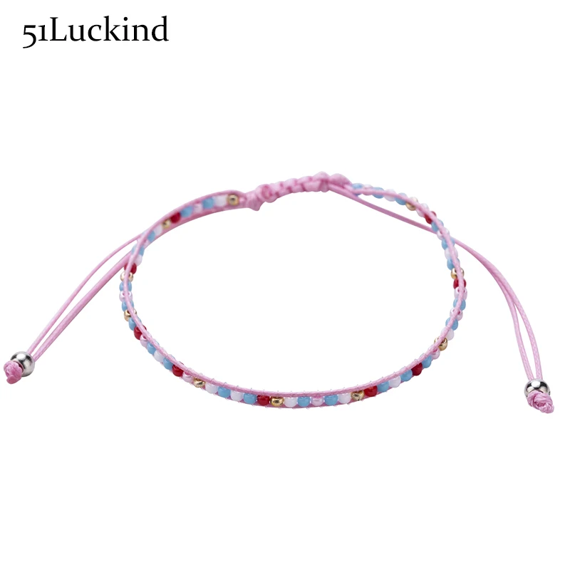 

Fashion Small Miyuki Beads Hand Braided Bracelet Red Rope Handmade Thread Adjustable Braclet For Women Men Hand Jewelry