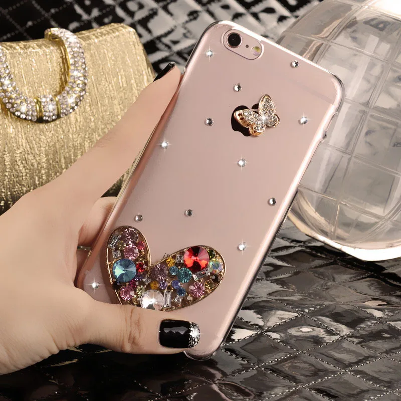 

XIGDNUO Handmade Bling Diamond Rhinestone Flower Bear Cover Case For iphone X XS XR XS MAX for iphone 5 5S 6 6S 7 8 Plus shell