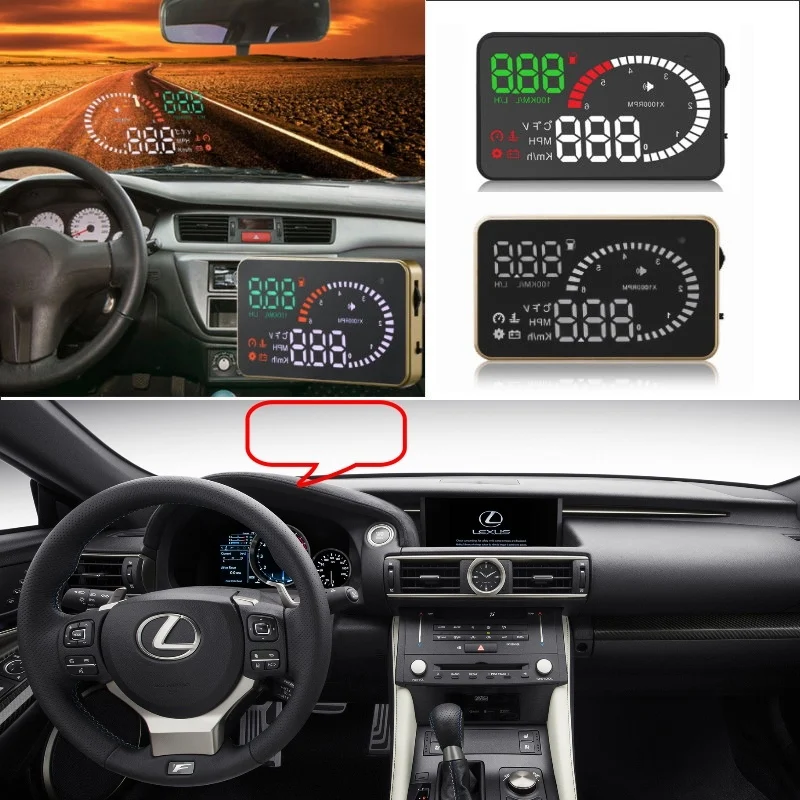 ForLexusIS250RX330CT200HGX470GS300RX350CarHUDHeadUpDisplay