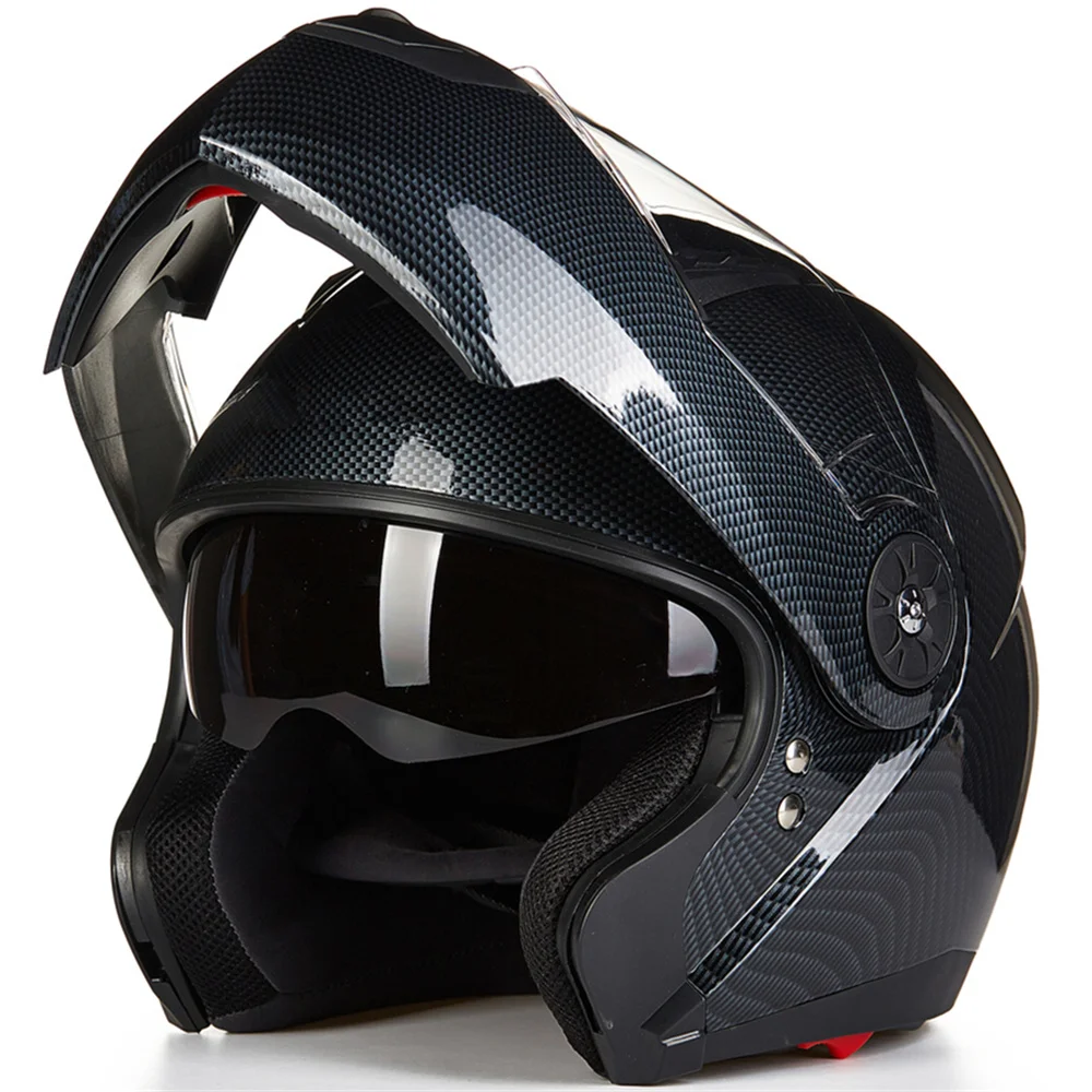 Motorcycle Helmets With Inner Sun Visor Modular Flip Up Helmet DOT
