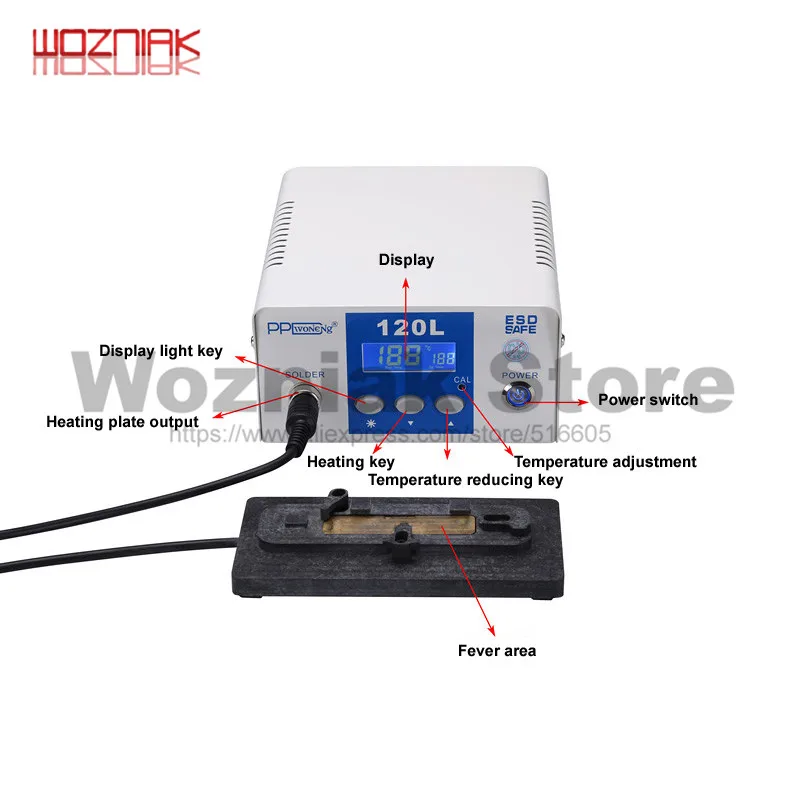 Wozniak PPD 120L демонтажная паяльная станция для удаления сварочной пластины стола