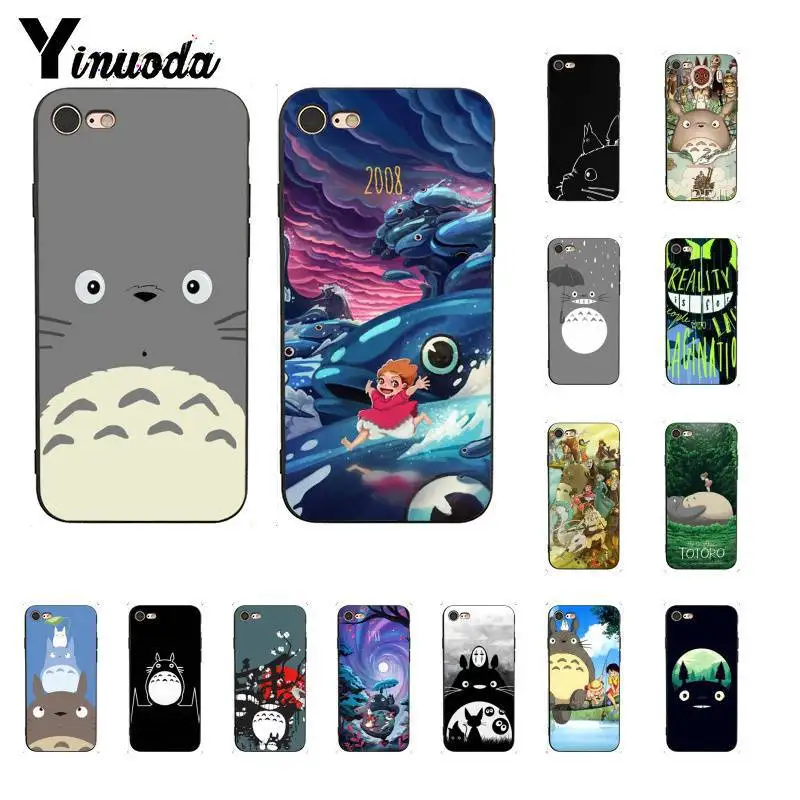 

Yinuoda Hayao Miyazaki Totoro printed pattern Phone Case Cover for iPhone 8 7 6 6S 6Plus X XS MAX 5 5S SE XR 11 11pro 11promax
