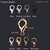 50pcs/lot  Jewelry Findings Alloy  Lobster Clasp Hooks For Jewelry Making Necklace bracelet Chain DIY Supplies Accessories ► Photo 3/6