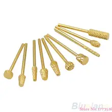The Latest Nail Art Manicure DIY Industrial Polish Electric Golden File Carbide Drill Bit 7LRI