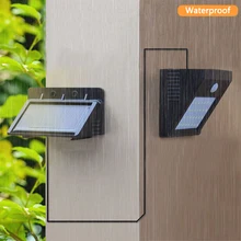 Разъемный 30 светодиодный s солнечная панель наружный светодиодный настенный светильник водонепроницаемый датчик движения/Ночной Датчик солнечный светильник для сада двора забора