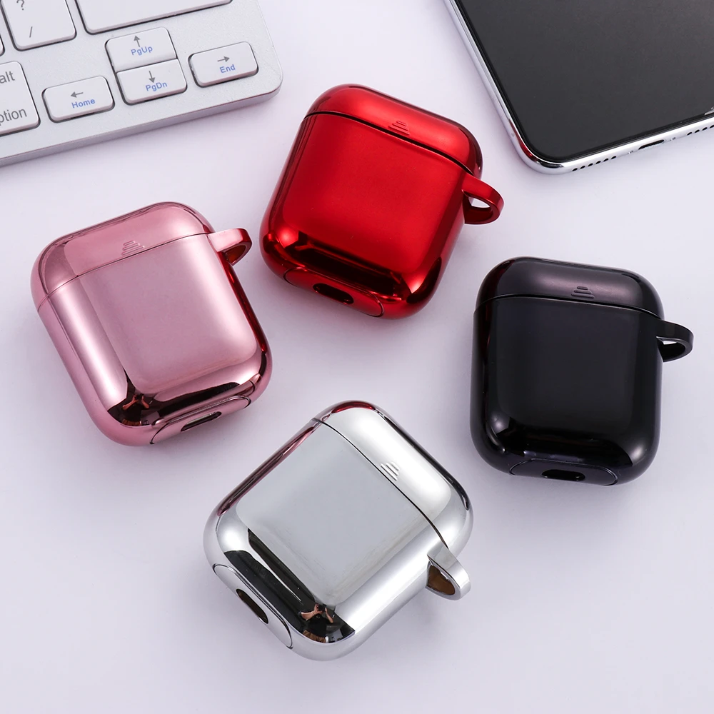 

Plating Hard Case For Apple AirPods Case Shockproof Earphone Protective Cover For Air Pods Charging Box Case Accessories
