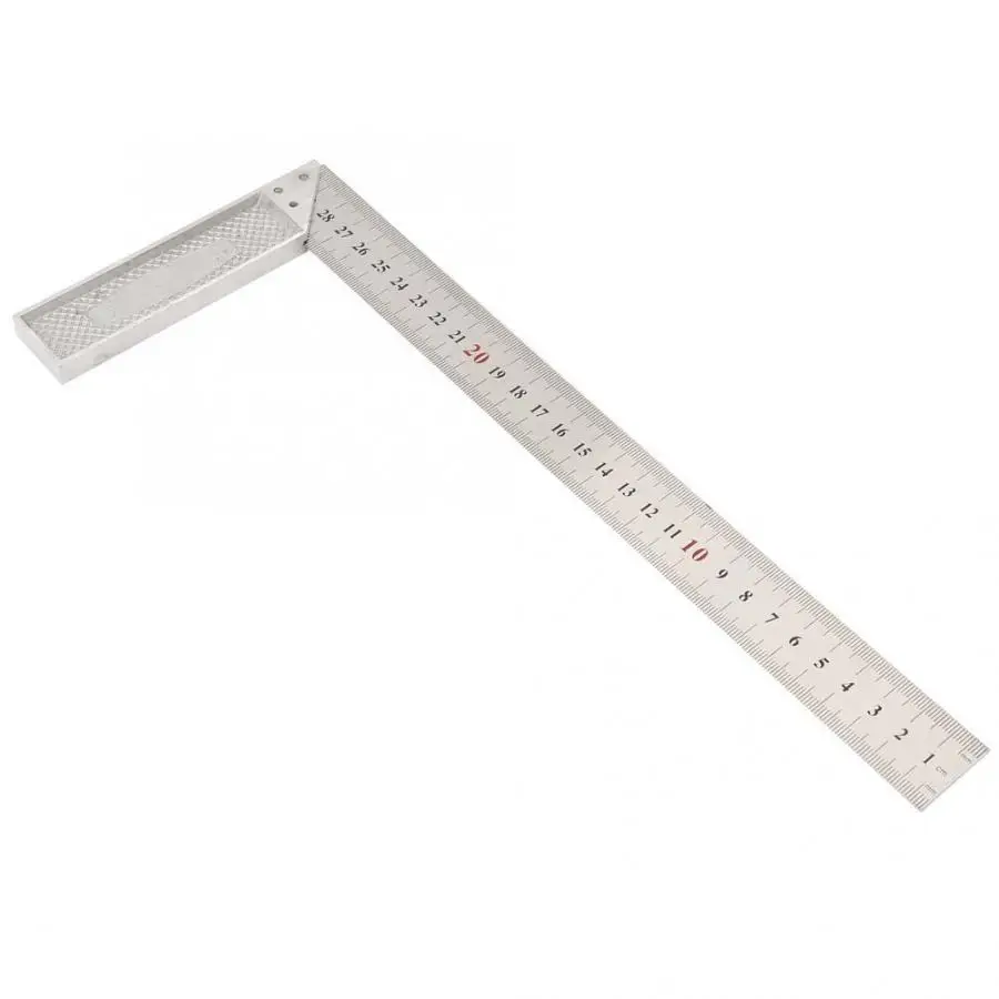 measuring tools carpenter tools 30cm / 11.8in Aluminum Alloy 90 Degree Straight Edge Ruler Straightedge Right Angle Ruler gauge