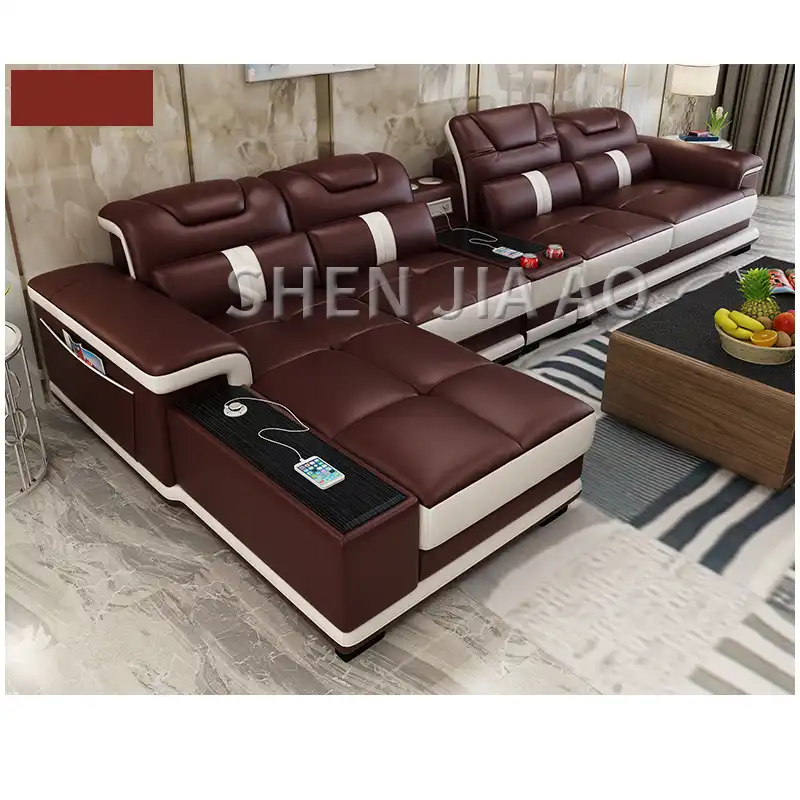 Multi Function Living Room Leather Sofa Simple Modern Smart Multi Function Living Room Leather Sofa