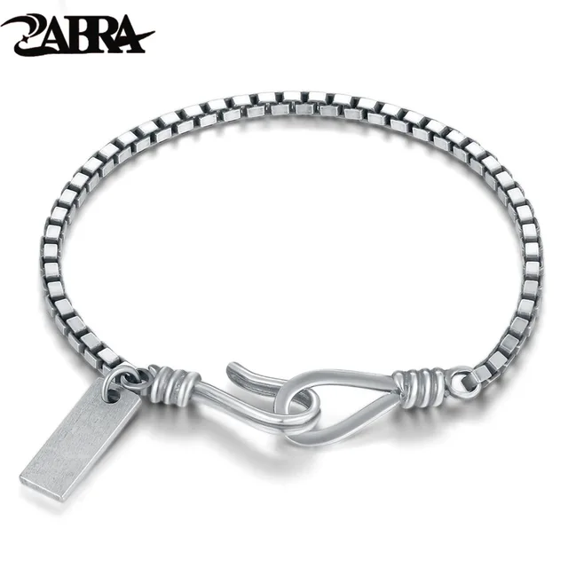 Aliexpress Zabra 925 Sterling Silver 2mm Dainty Thinness Zabra 925 Sterling Silver 2mm Dainty Thinness Box Chain Bracelet Women Men Lover Thai Vintage