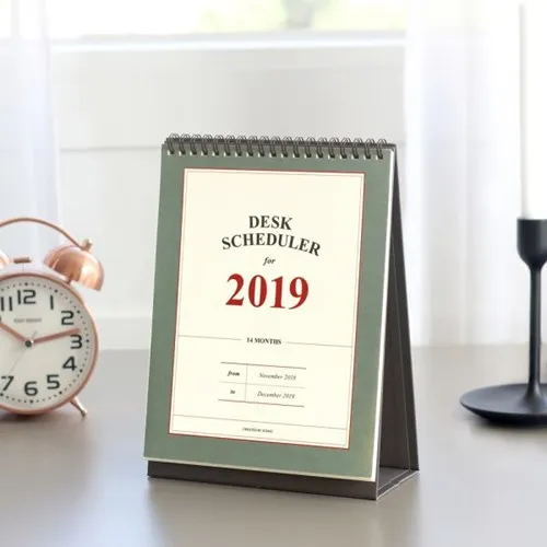 

Cool office design 2019 coil calendar 17*23cm Mini desk scheduler