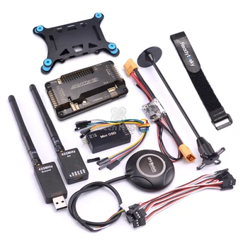 

APM2.6 ArduPilot Mega APM 2.6 Flight Control Board M8N 8N GPS with compass GPS Holder Power Module Mini OSD 433 / 915 telemetry