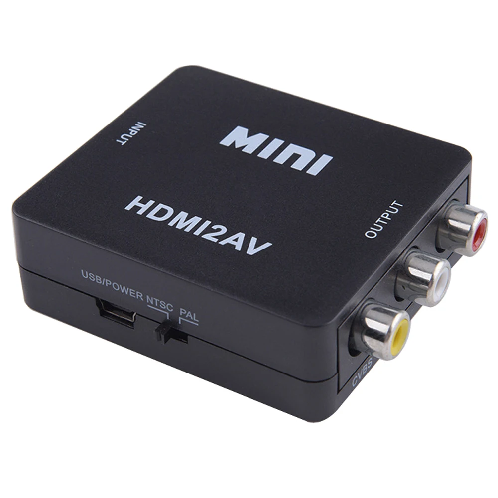 Для PlayStation 4 PS4 HDMI2AV HDMI в AV/rca hd конвертер адаптер AV 1080P черный и белый|Запасные части|