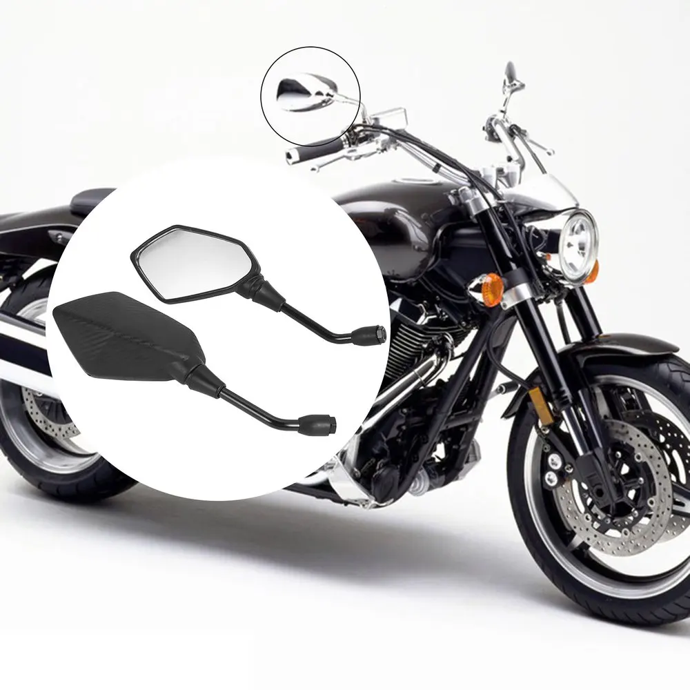 2 шт./пара мотоцикл электромобиль с обратной стороны скутер зеркало заднего вида и мото зеркала заднего зеркала выпуклое зеркало 10 8 мм из углеродного волокна