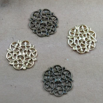 

14mm round design filigree wire connector chrams for diy jewelry findings/bronze/brass color you can choose