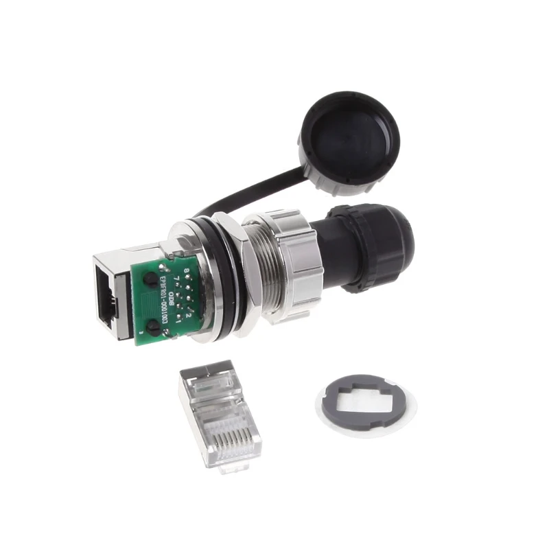 

RJ45 Waterproof Connectors Adapter Shielded Metal Connector Outdoor Interface #Aug.26