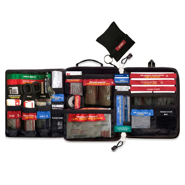 Safe Wilderness Survival Car Travel First Aid Kit Medical Bag Outdoors