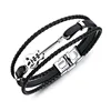 ZORCVENS New Fashion Multilayer Genuine Leather Braided Punk Vinatge Cool Stainless Steel Guitar Bracelet Bangles Gift ► Photo 3/6