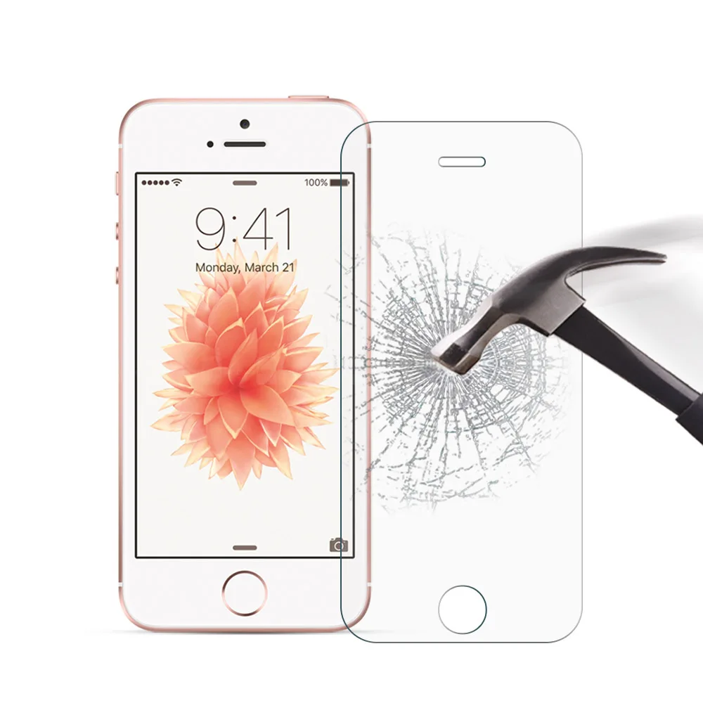 

5 5S Tempered Glass Screen Protector For iPhone 5 5S SE 0.3MM Premium Protective Toughened Film For iphone 5 5S SE Glass Cover