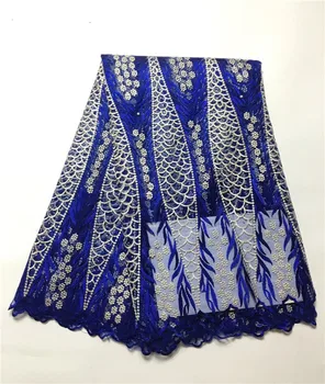 

New Designs African French Lace Fabric High Quality Nigeria French Net Lace With Stones and Beaded For Women J25HG9-1