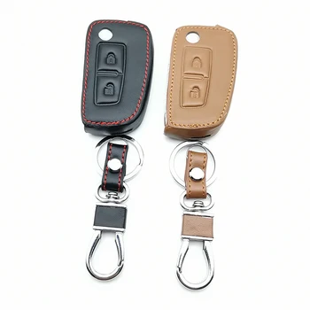

Soft Leather 2 button Remote Car Fob Key Shell Case Cover For Nissan X Trail-Juke Qashqai Micra Pulsar 2014 2015 2016 2017 2018