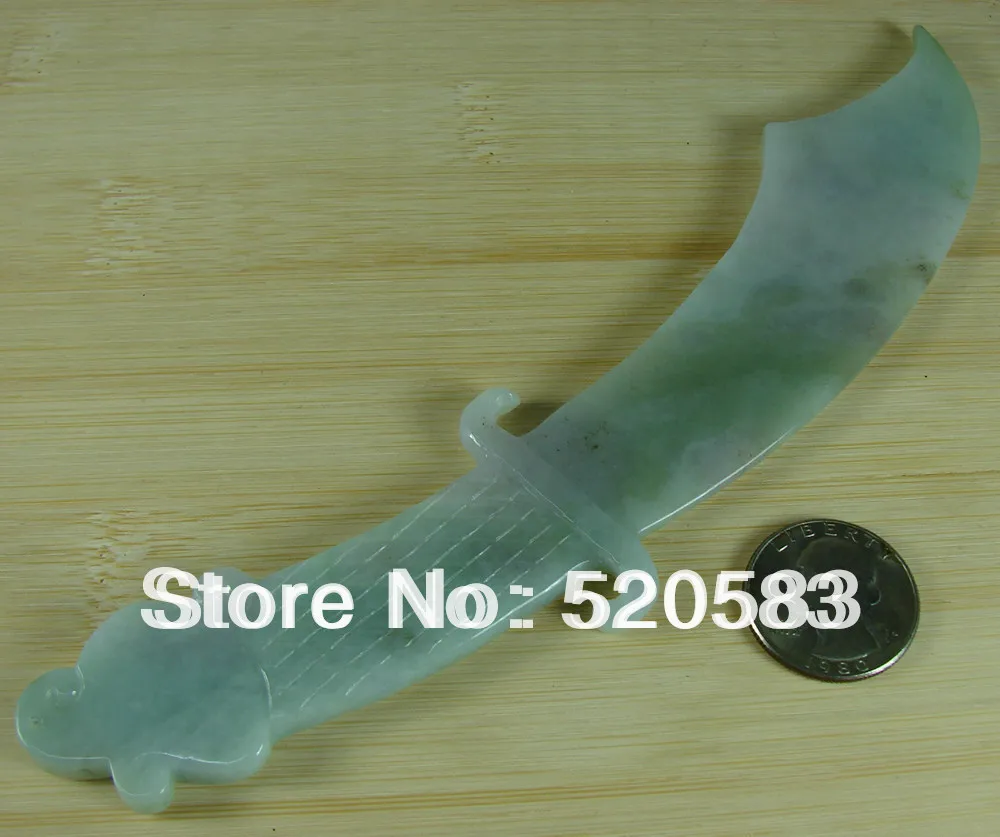 

Nice Lavender Green Sword Chinese Natural Grade A Jade Jadeite Pendant