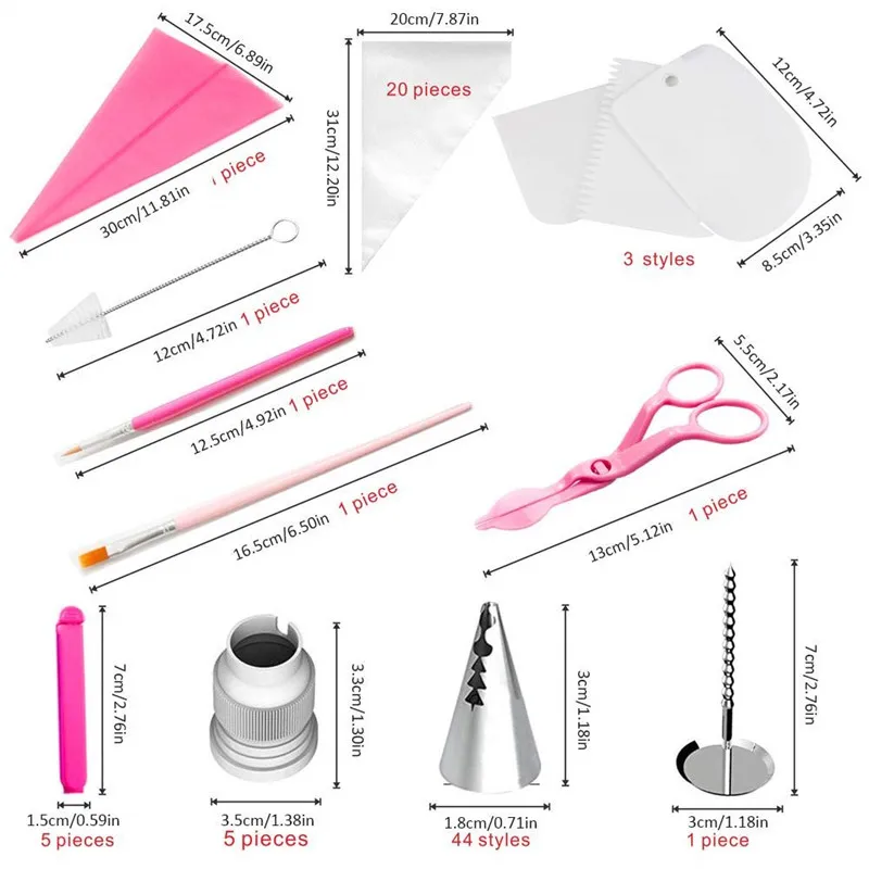 Кондитерские сопла/конвертер для теста мешок 83 шт./компл. Кондитерские сопла из нержавеющей крем выпечки инструменты украшения наконечники наборы тортов скребок